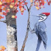 Woodland Woodpeckers 6 x 24 Oil and Wax